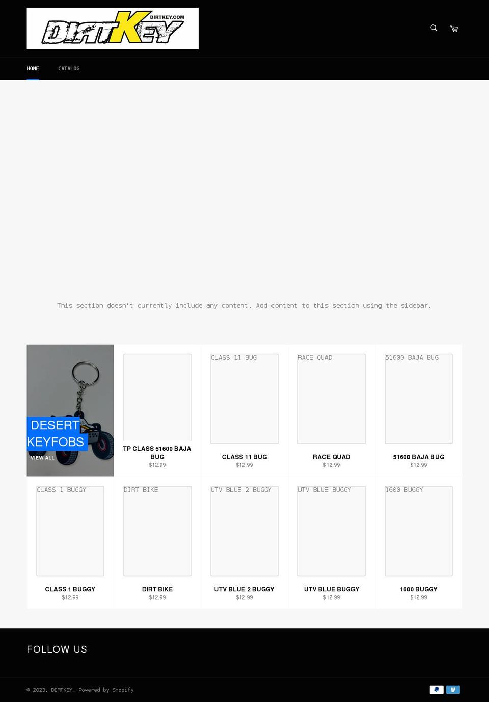 dirtkeys.com shopify website screenshot