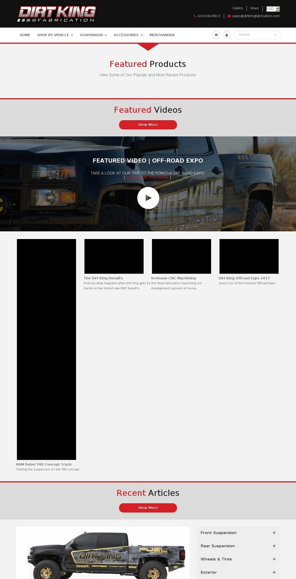 dirtkingfabrication.com shopify website screenshot