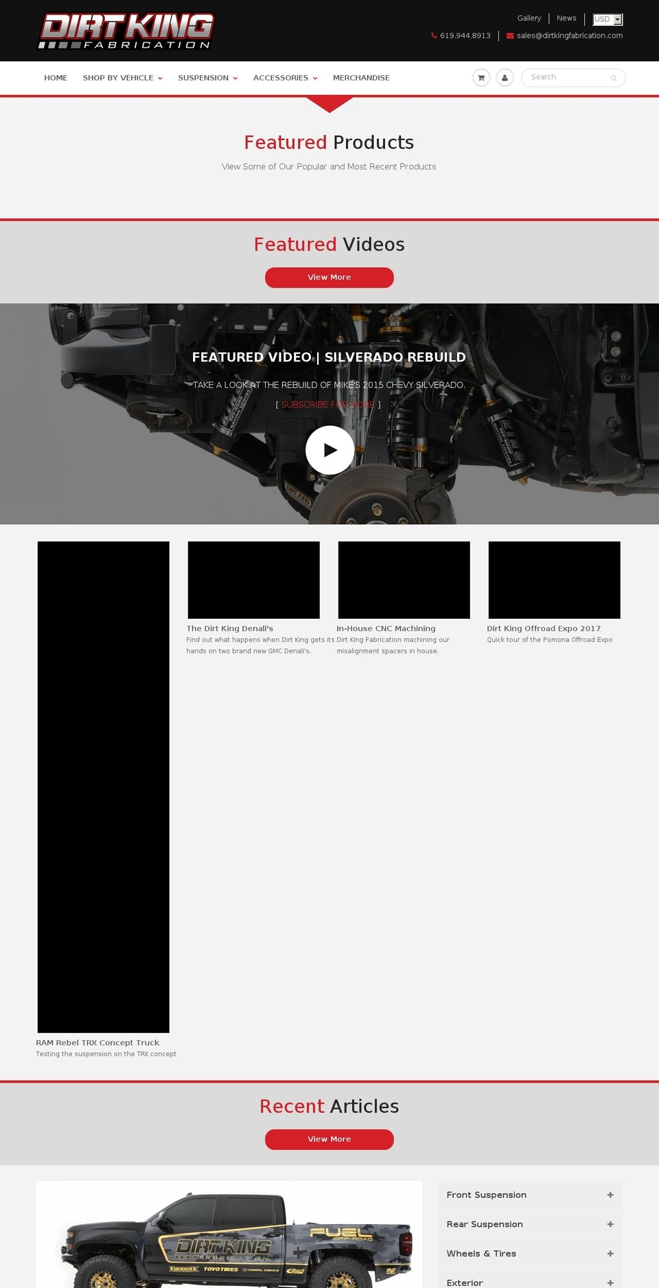 dirtkingfabrication.net shopify website screenshot