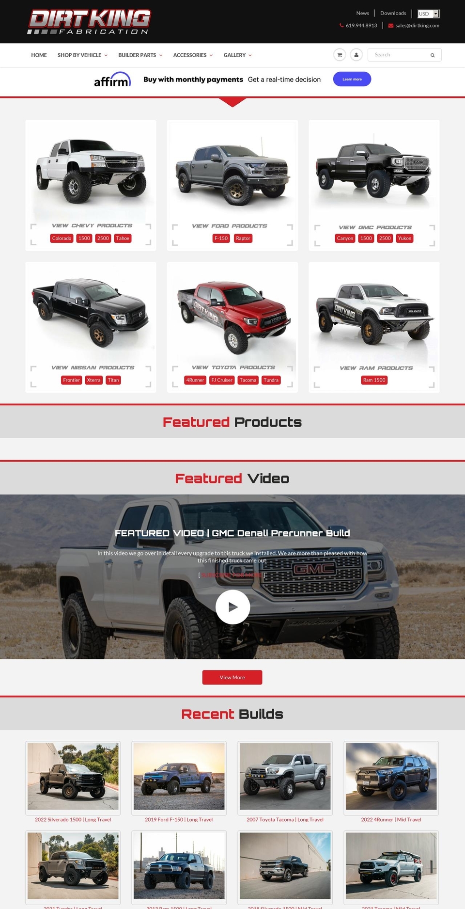 dirtkingfabrications.com — Shopify storefront screenshot