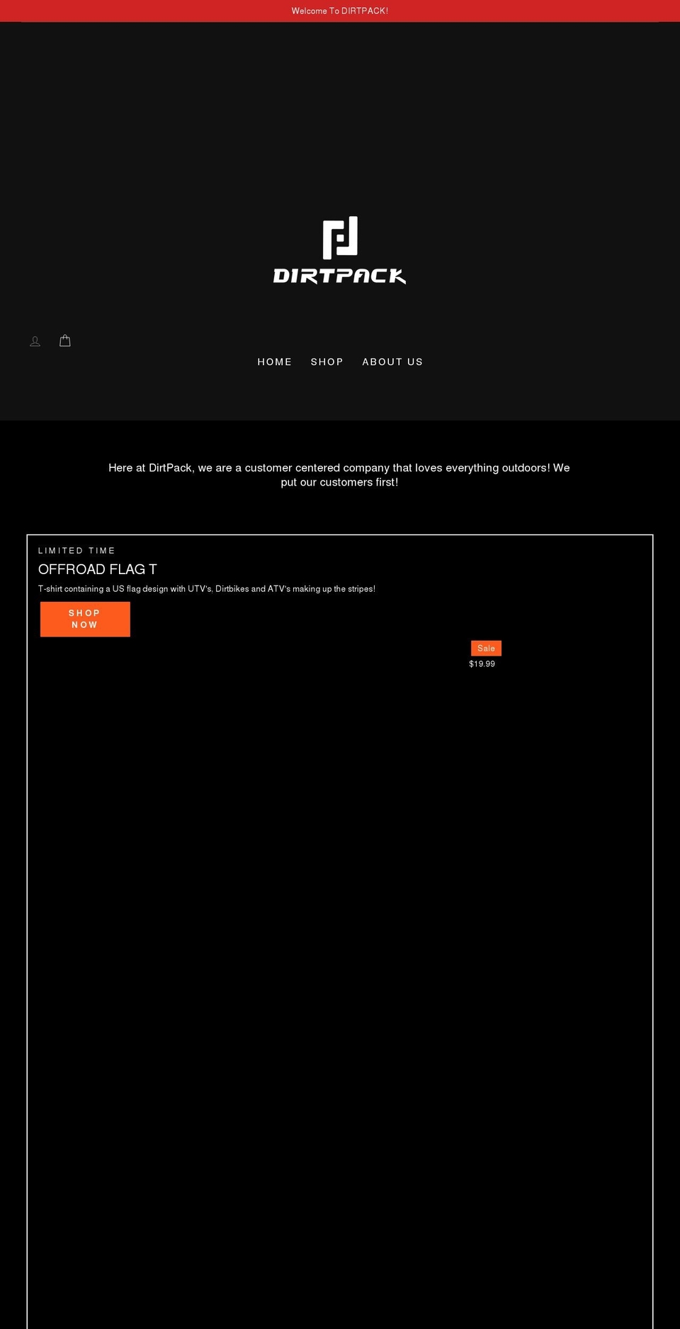 dirtpackapparel.com shopify website screenshot