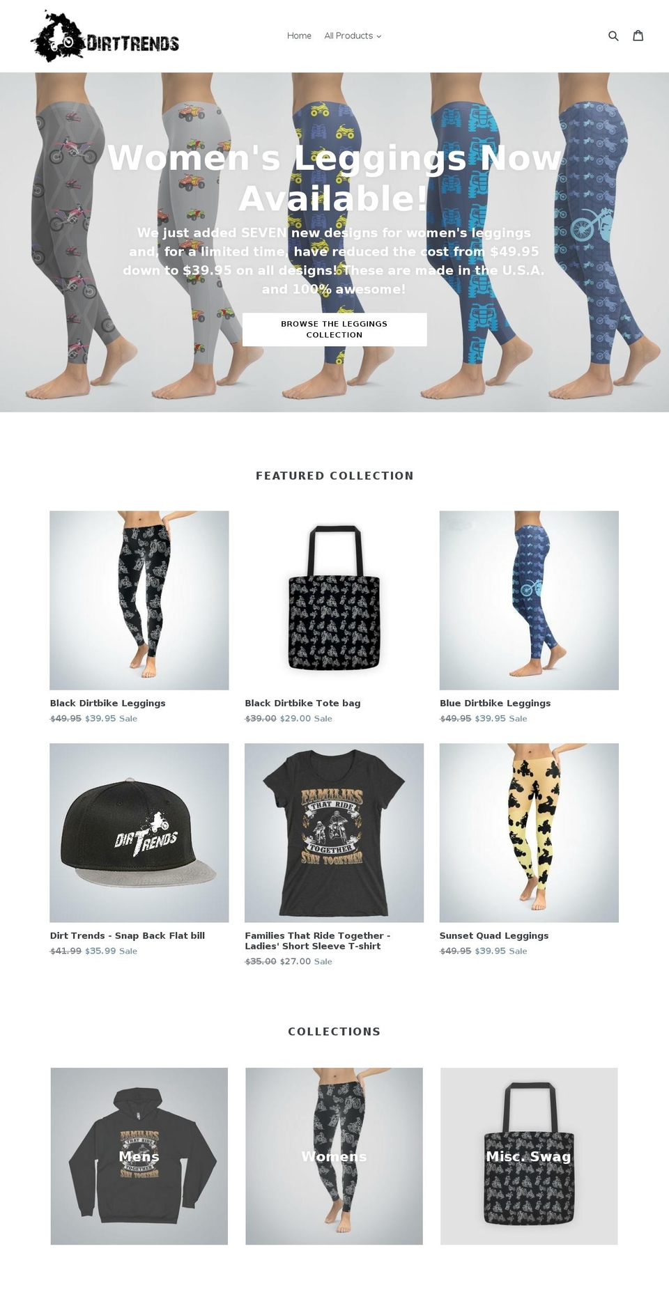 dirtrends.com shopify website screenshot