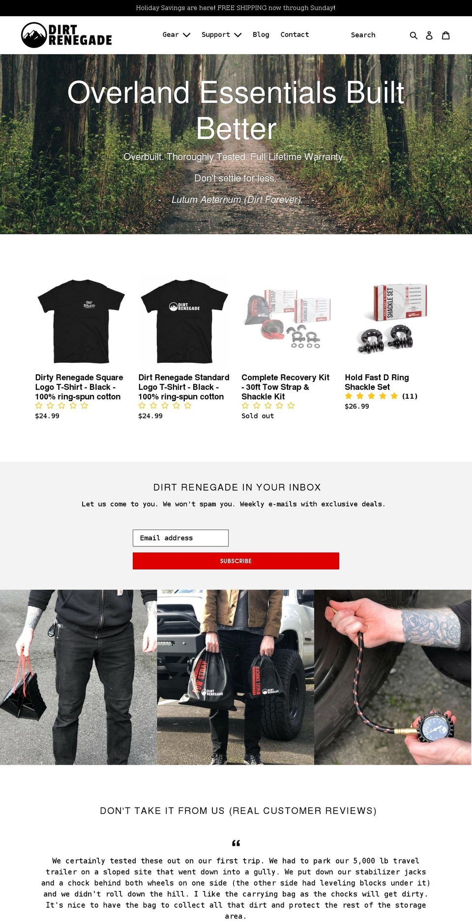 dirtrenegade.com — Shopify storefront screenshot
