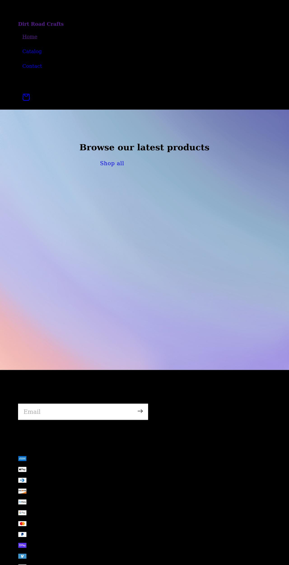 dirtroadcrafts.com shopify website screenshot
