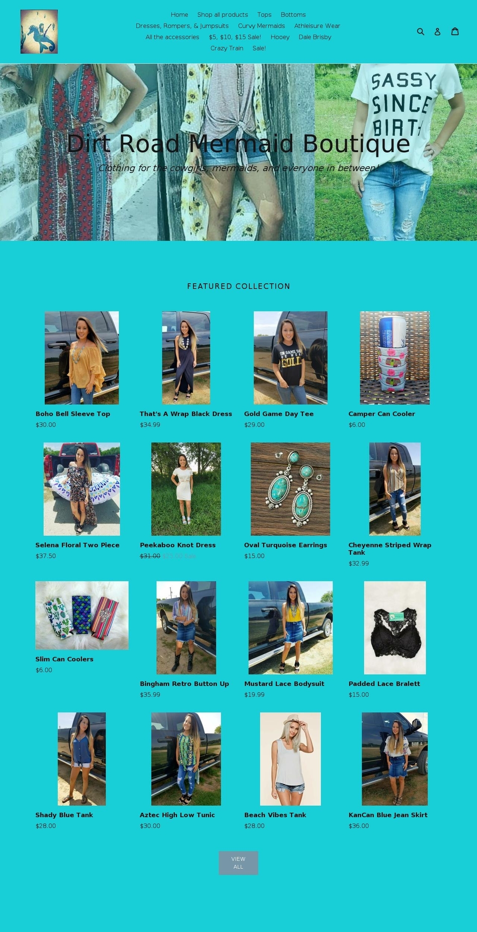 dirtroadmermaid.com — Shopify storefront screenshot