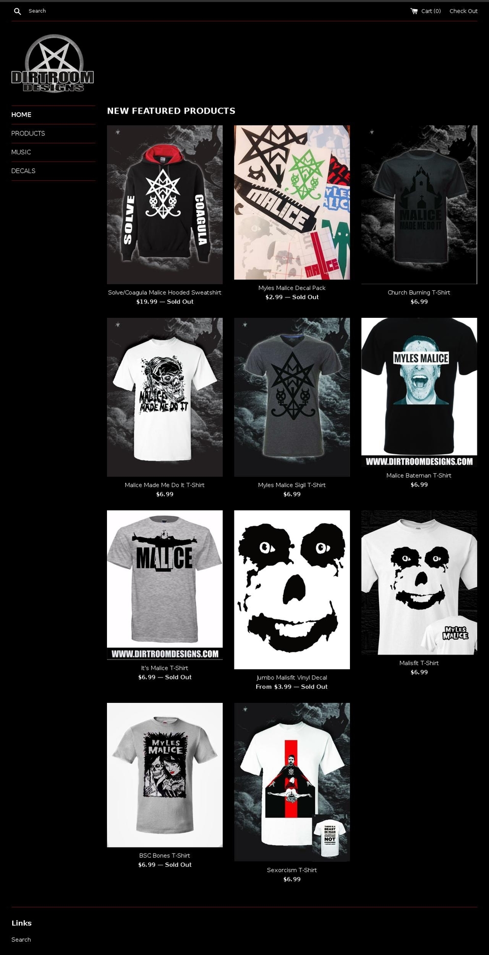 dirtroomdesigns.com — Shopify storefront screenshot
