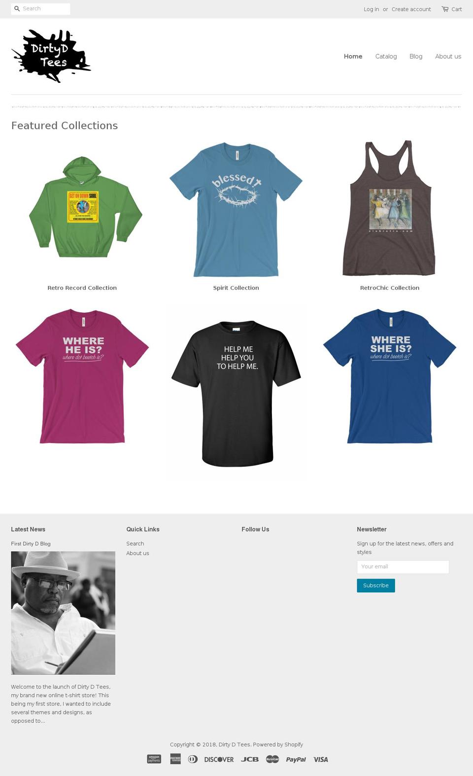 dirty-d-tees.com shopify website screenshot