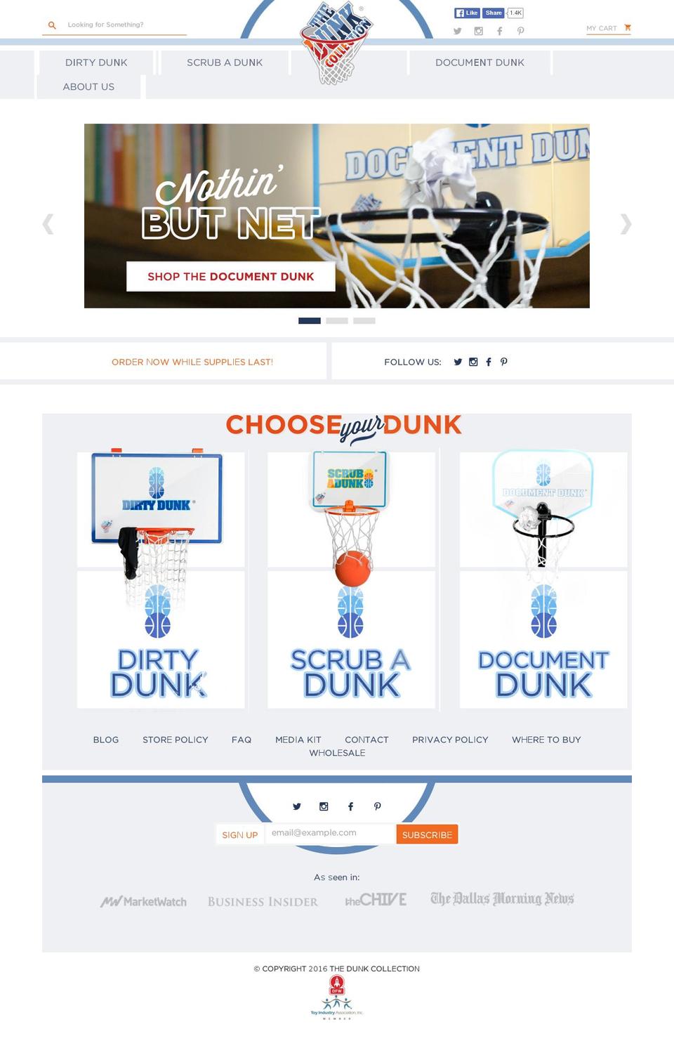 The Dunk Collection Theme Shopify theme site example dirty-dunk.com