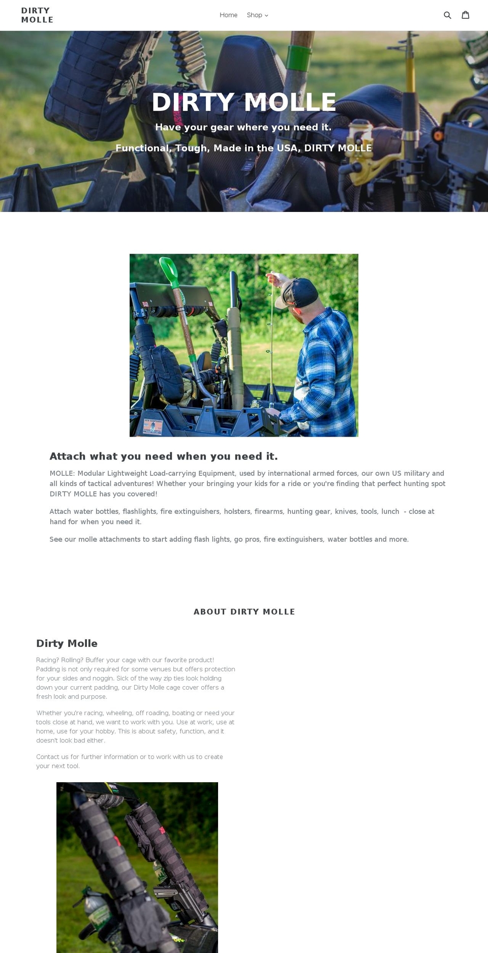 dirty-molle.com — Shopify storefront screenshot