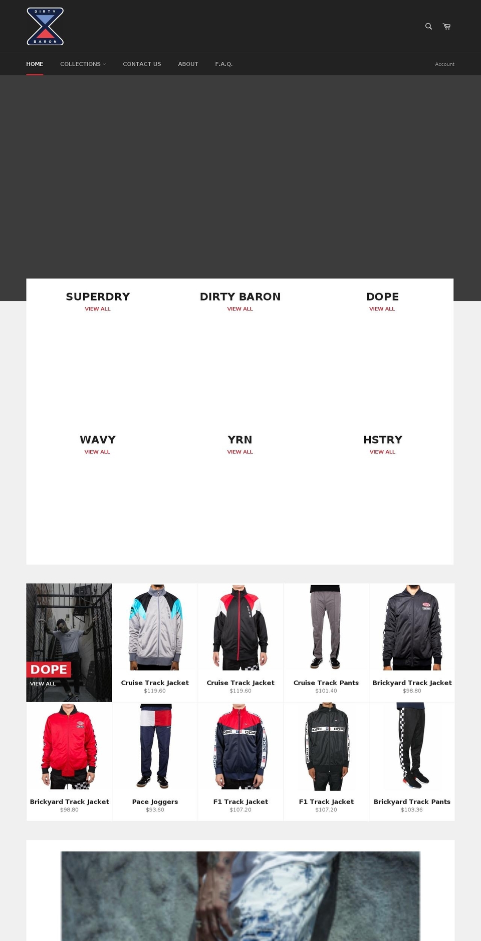dirtybaron.com — Shopify storefront screenshot