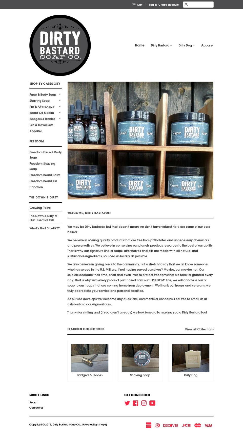 dirtybastardsoap.com — Shopify storefront screenshot