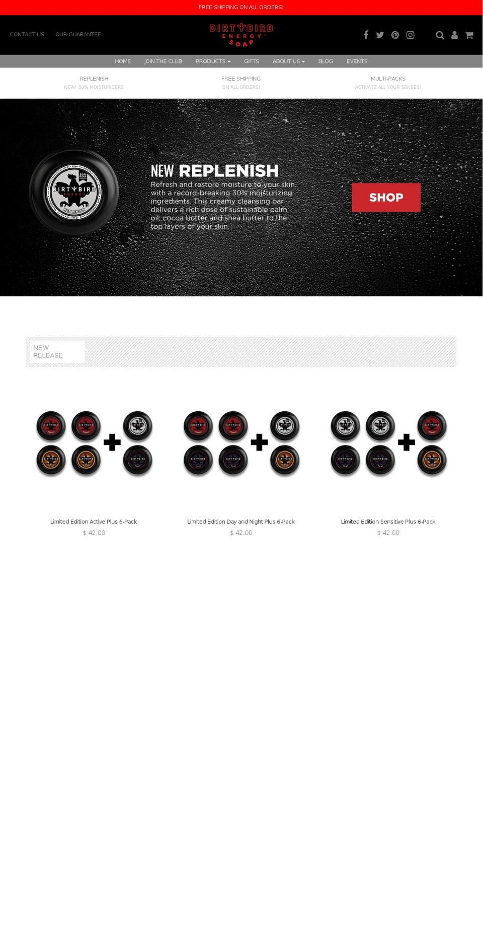 dirtybenergy.com — Shopify storefront screenshot