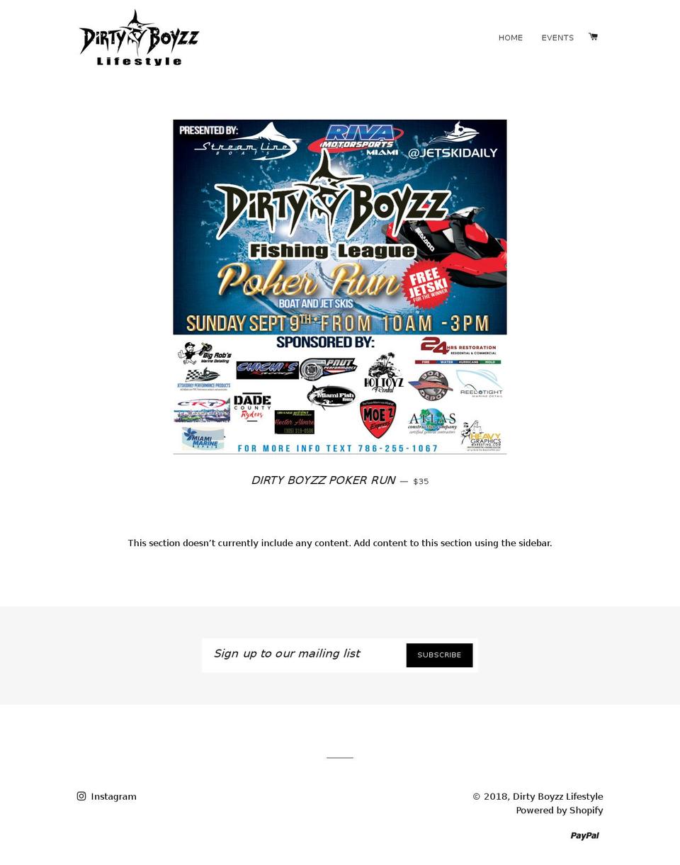 dirtyboyzz.com — Shopify storefront screenshot