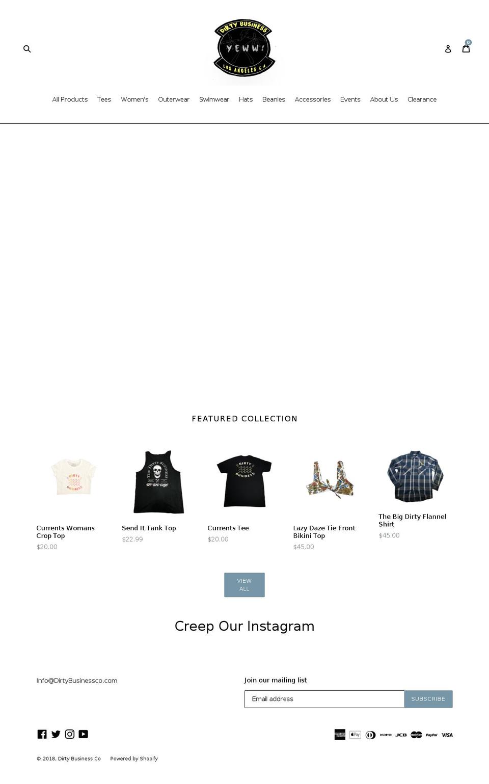 dirtybusinessco.com shopify website screenshot