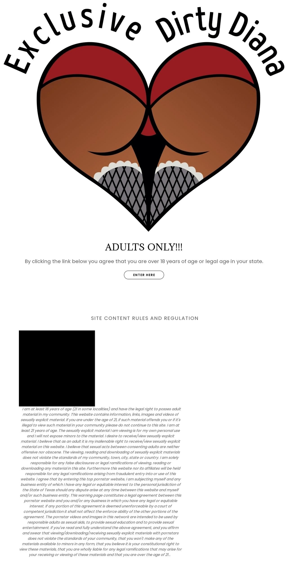 dirtydianadtx.com — Shopify storefront screenshot
