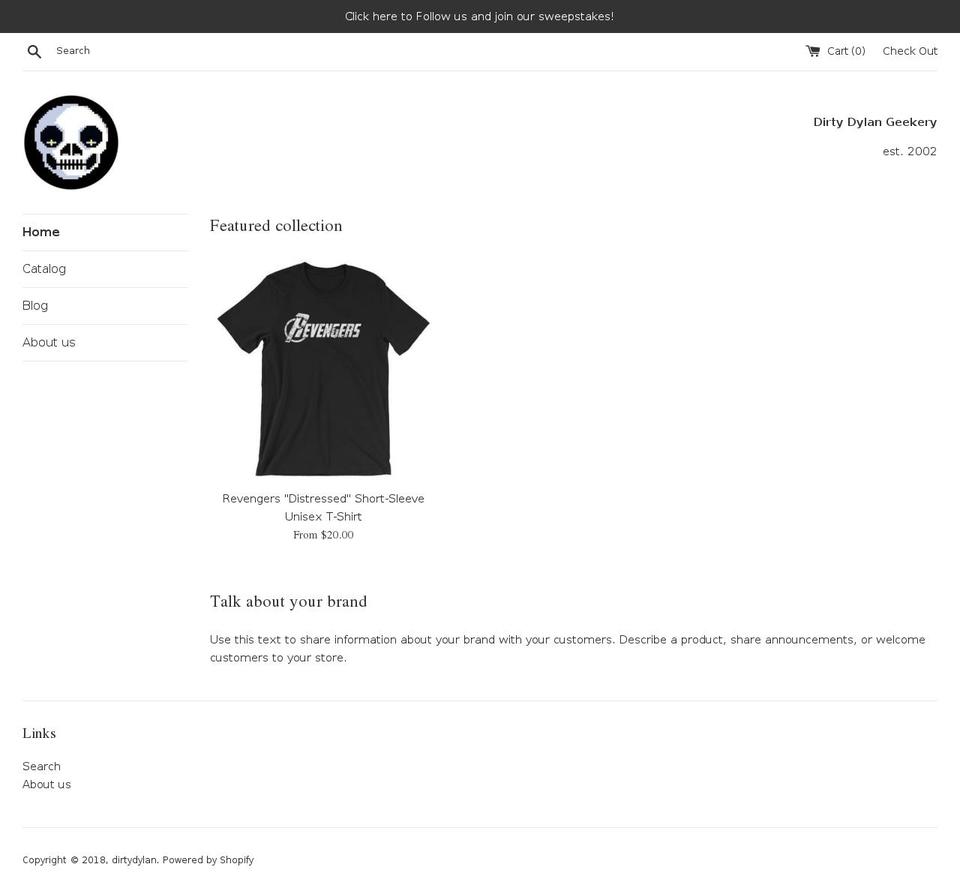 dirtydylan.com shopify website screenshot