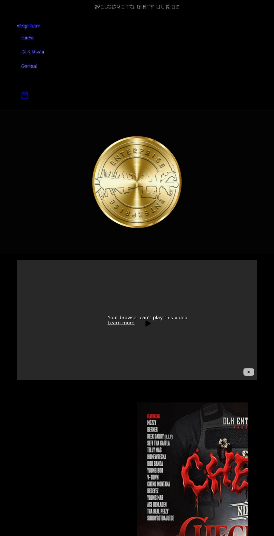 dirtylilkidz.com shopify website screenshot