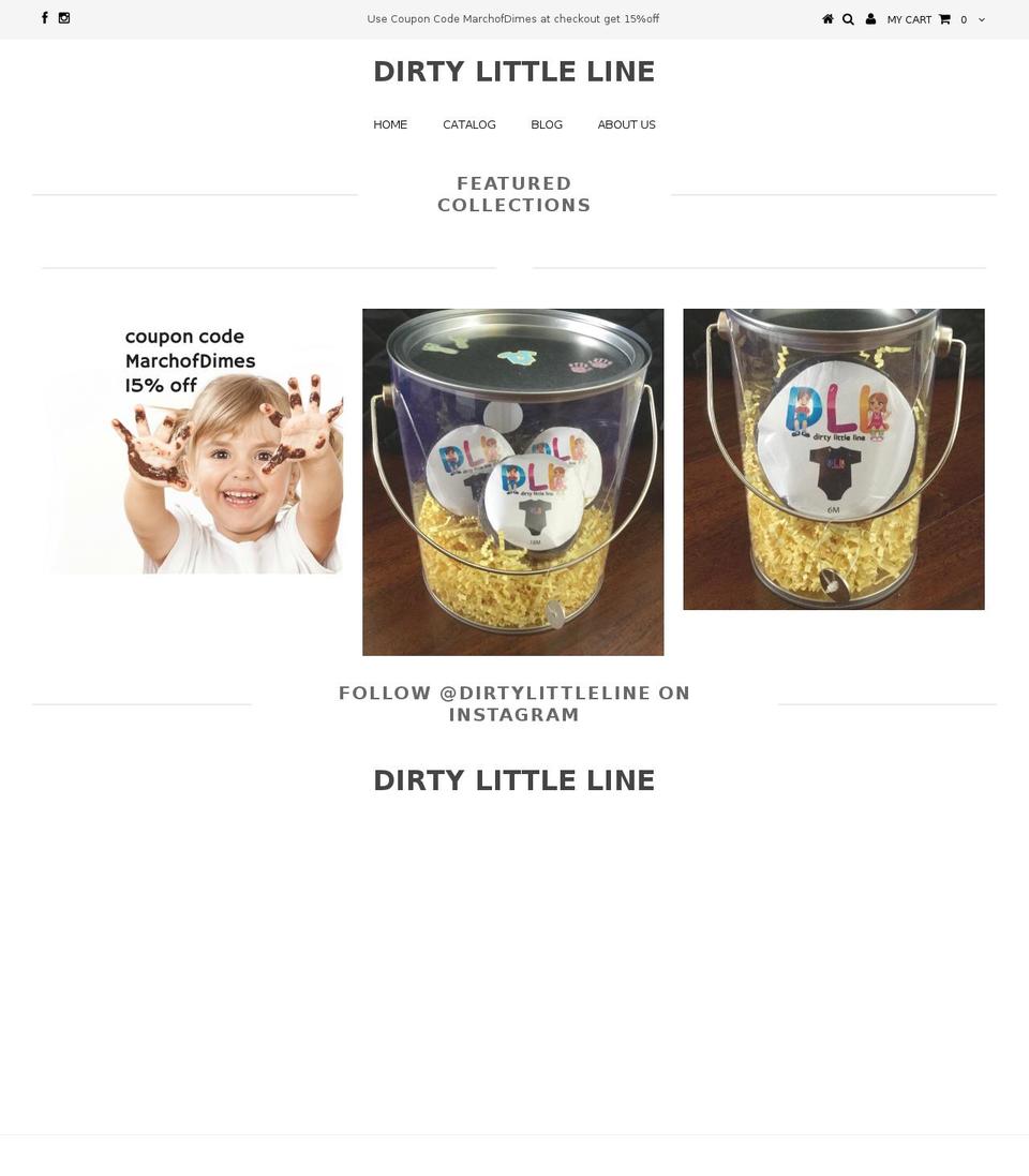 dirtylittleline.com shopify website screenshot