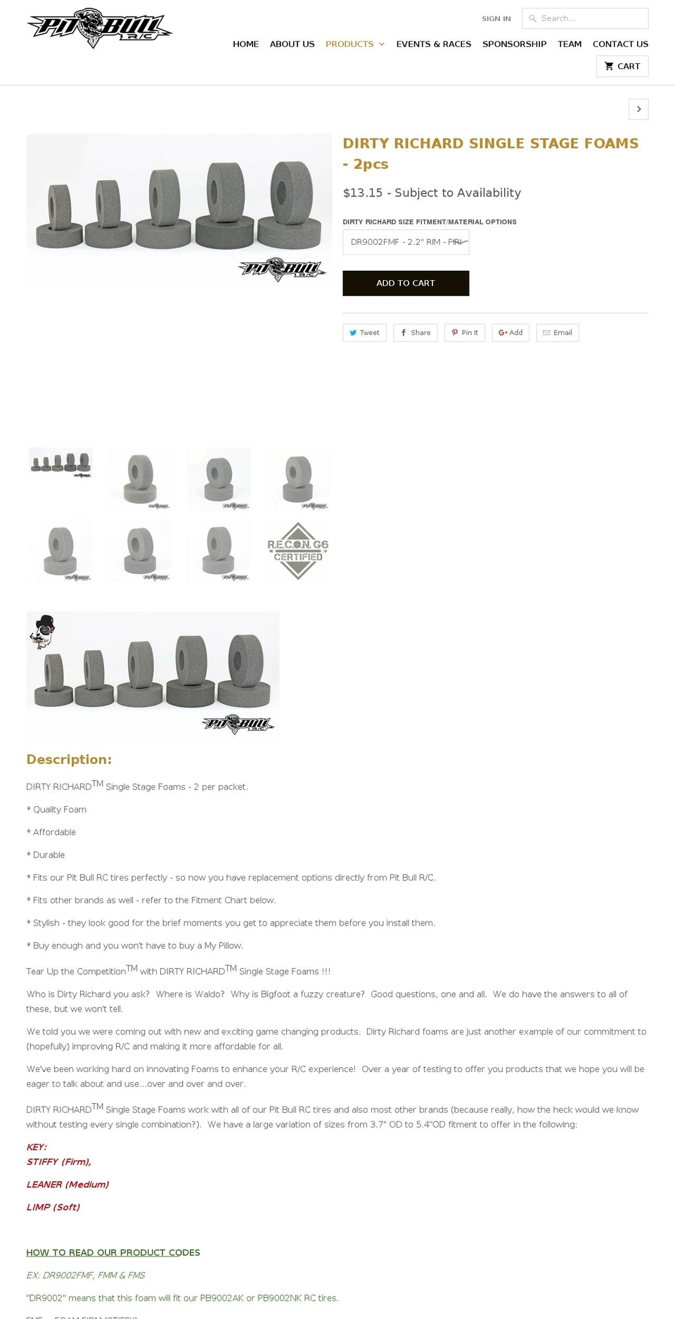 dirtyrichard.com shopify website screenshot