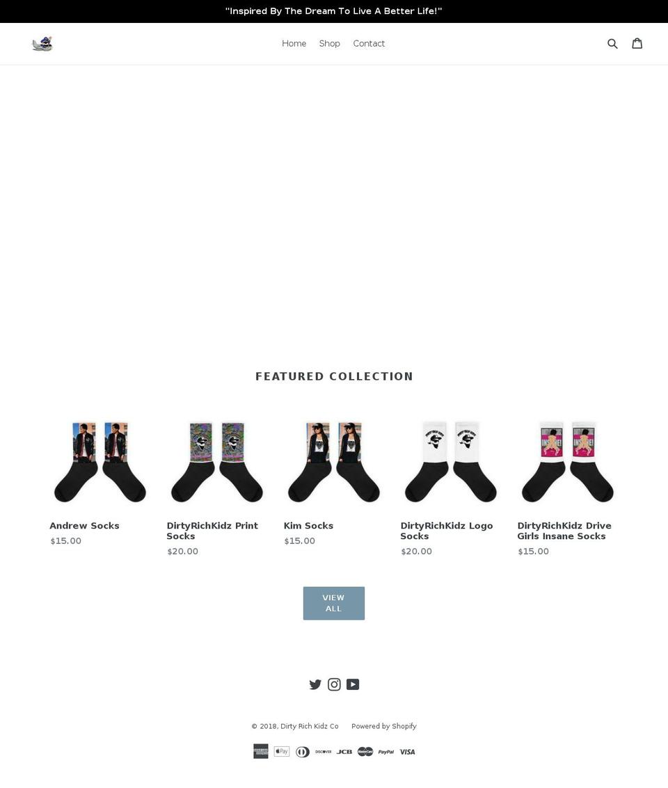dirtyrichkidz.com — Shopify storefront screenshot