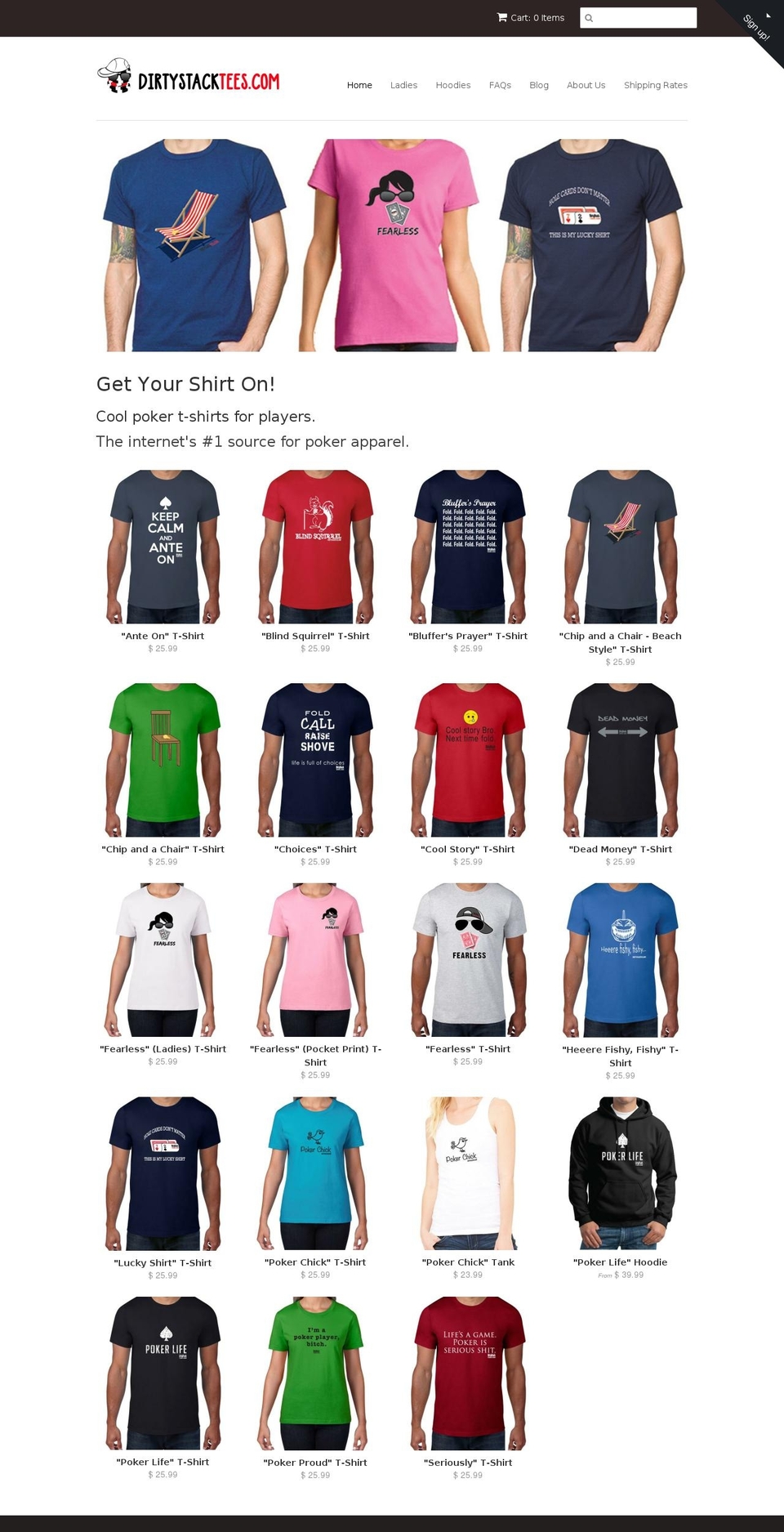 dirtystacktees.com shopify website screenshot