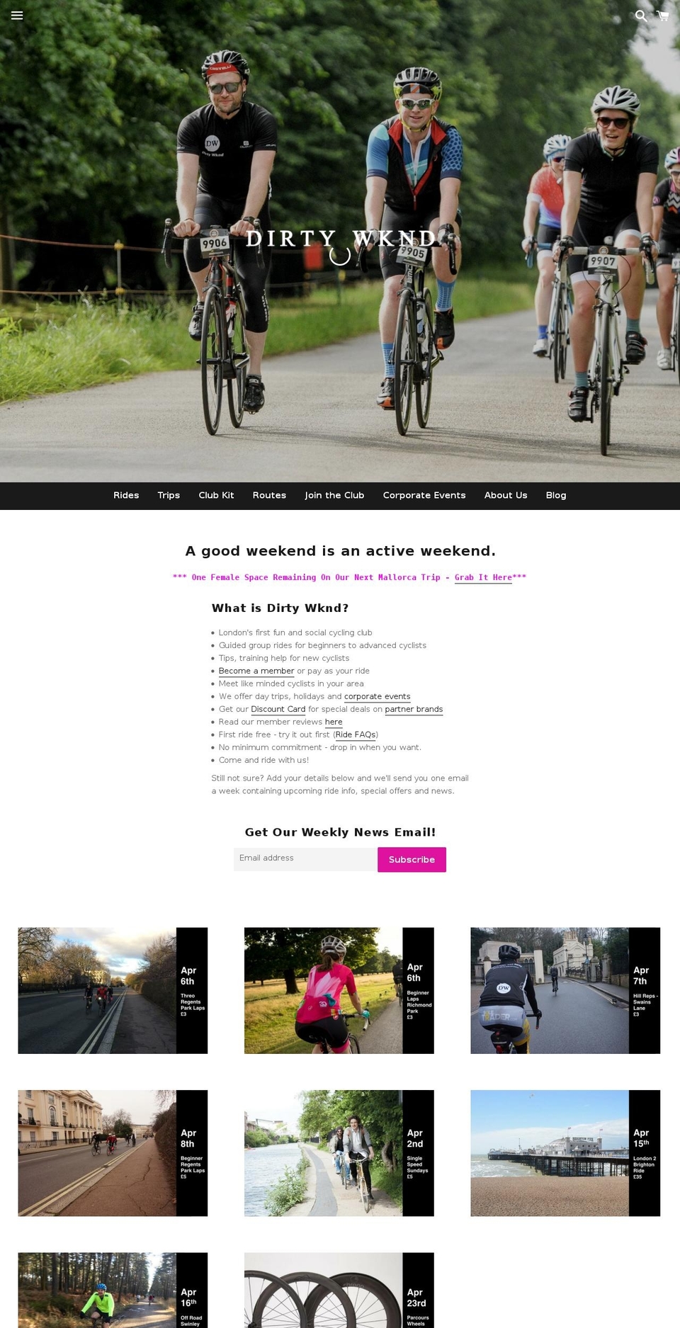 dirtywknd.com shopify website screenshot