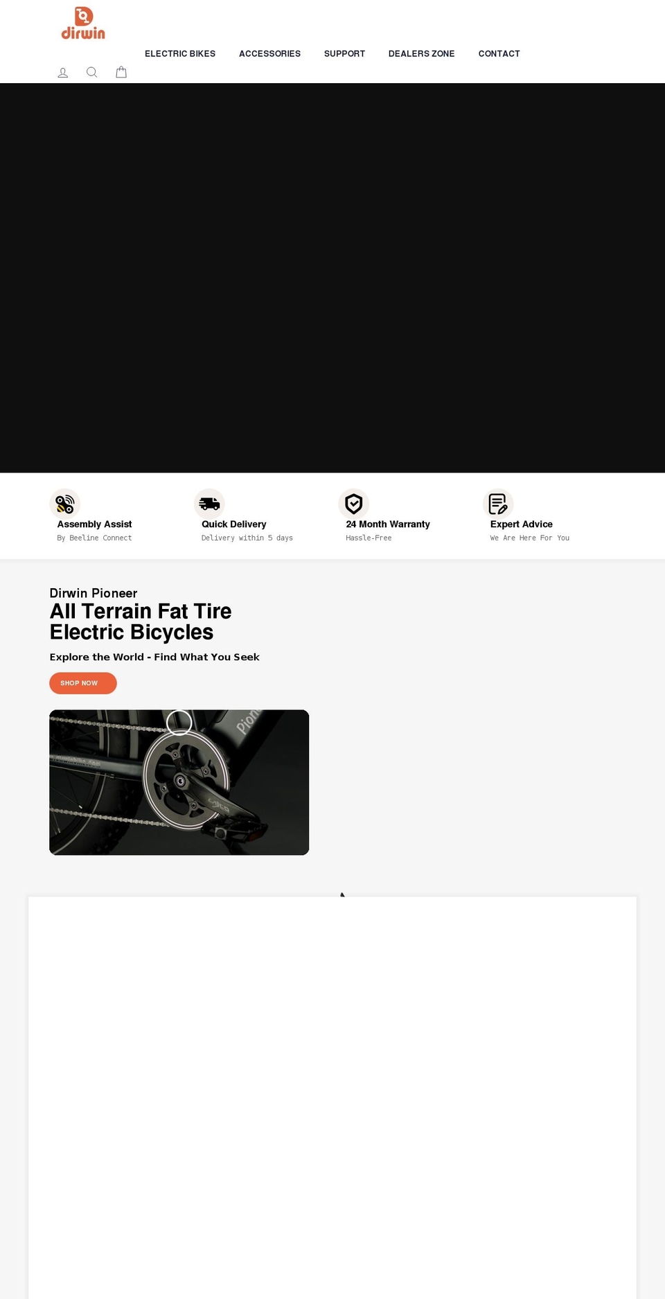 dirwinbike.com shopify website screenshot