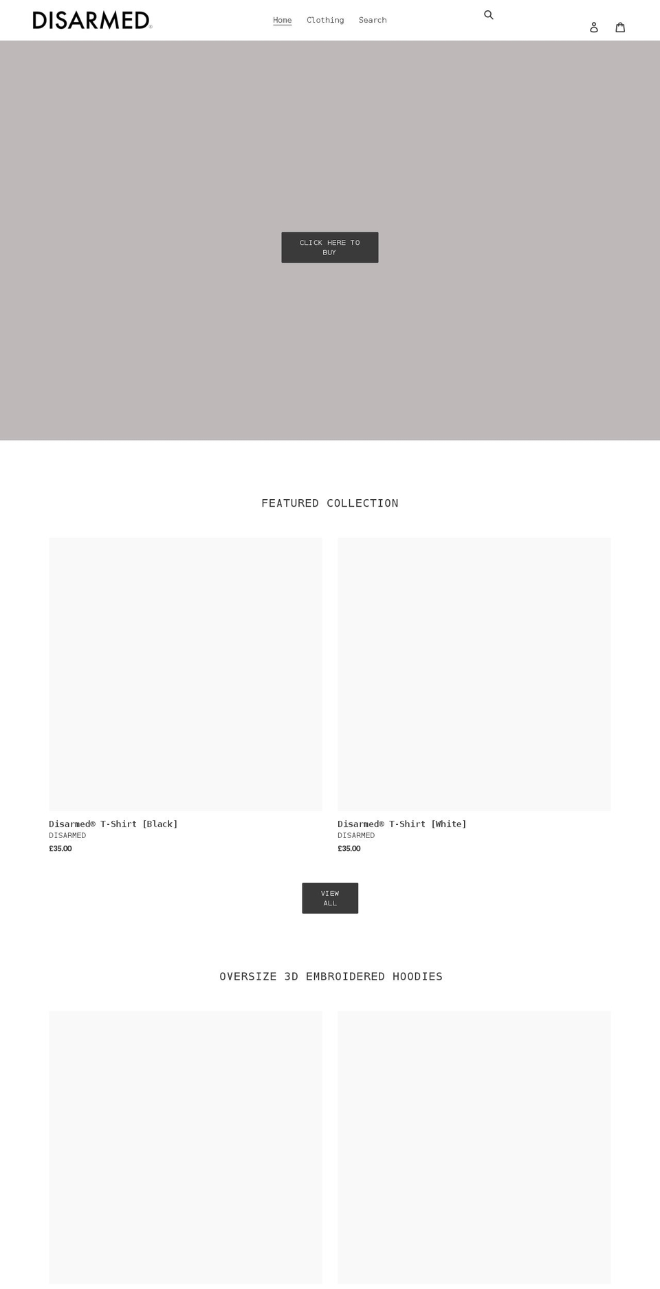 disarmeduk.com shopify website screenshot