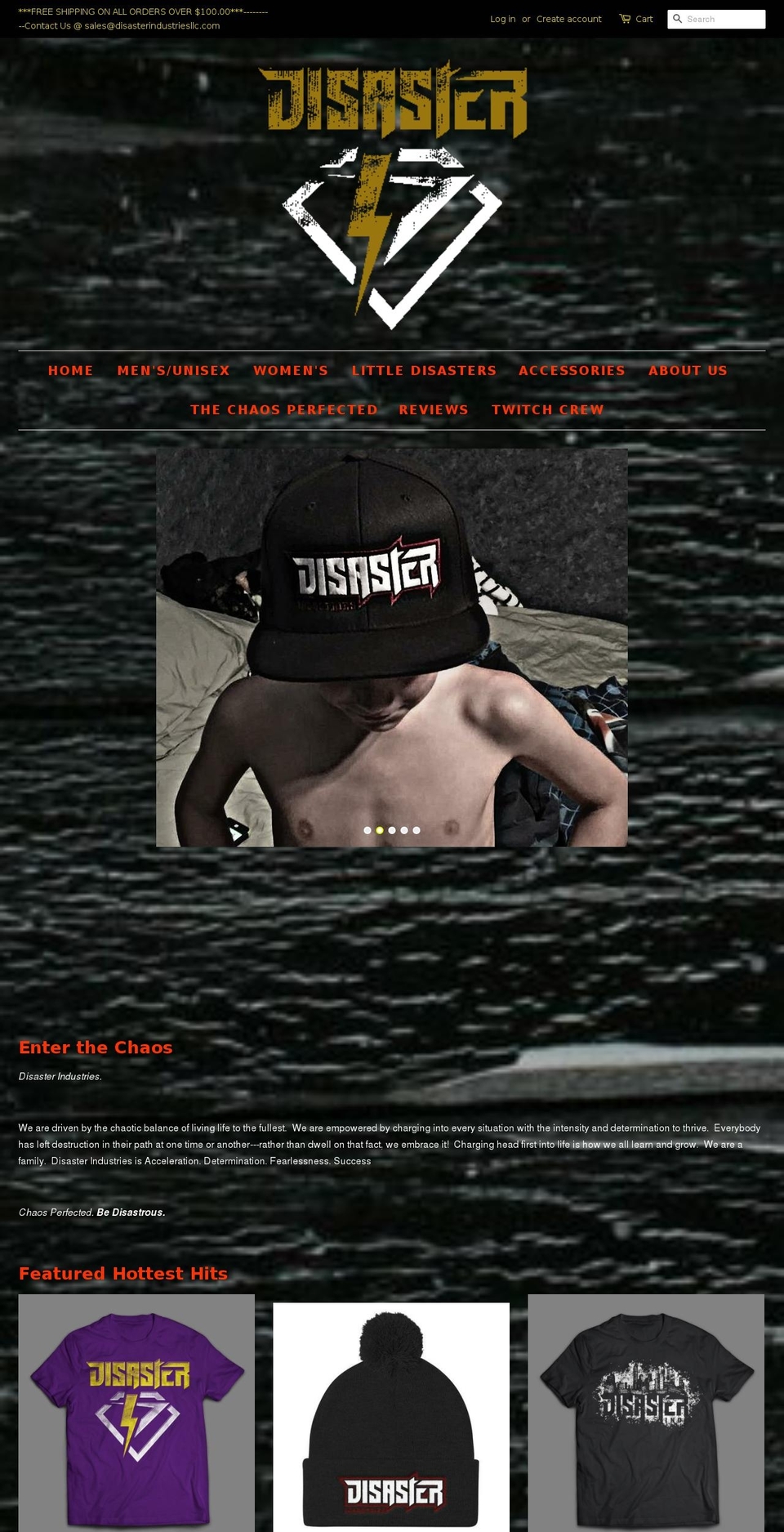 disasterindustriesllc.com — Shopify storefront screenshot