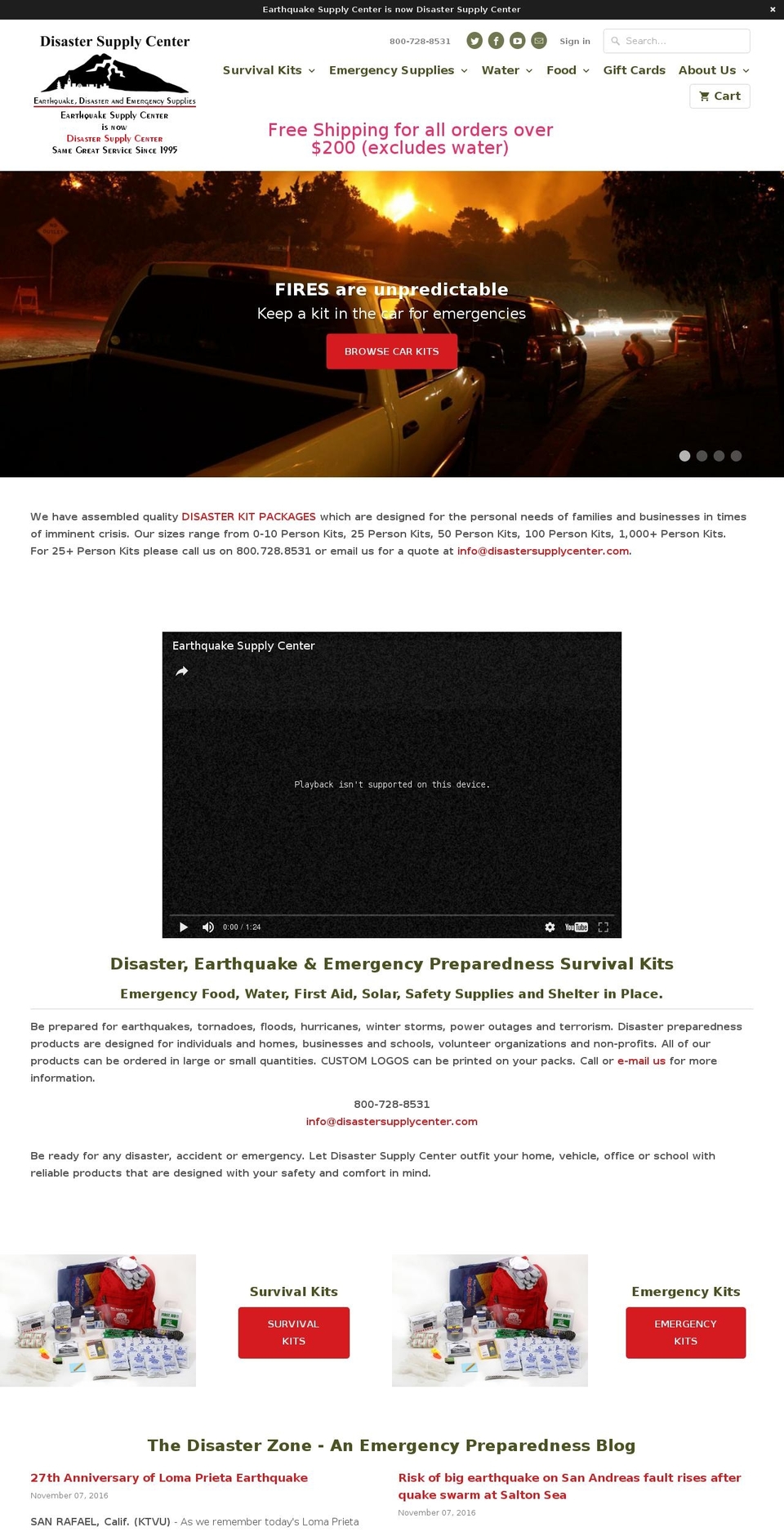 disastersupplycenter.com shopify website screenshot