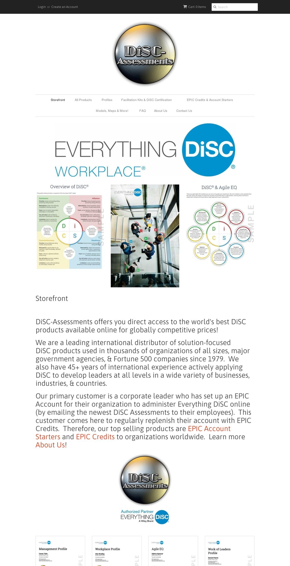 disc-assessments.com shopify website screenshot