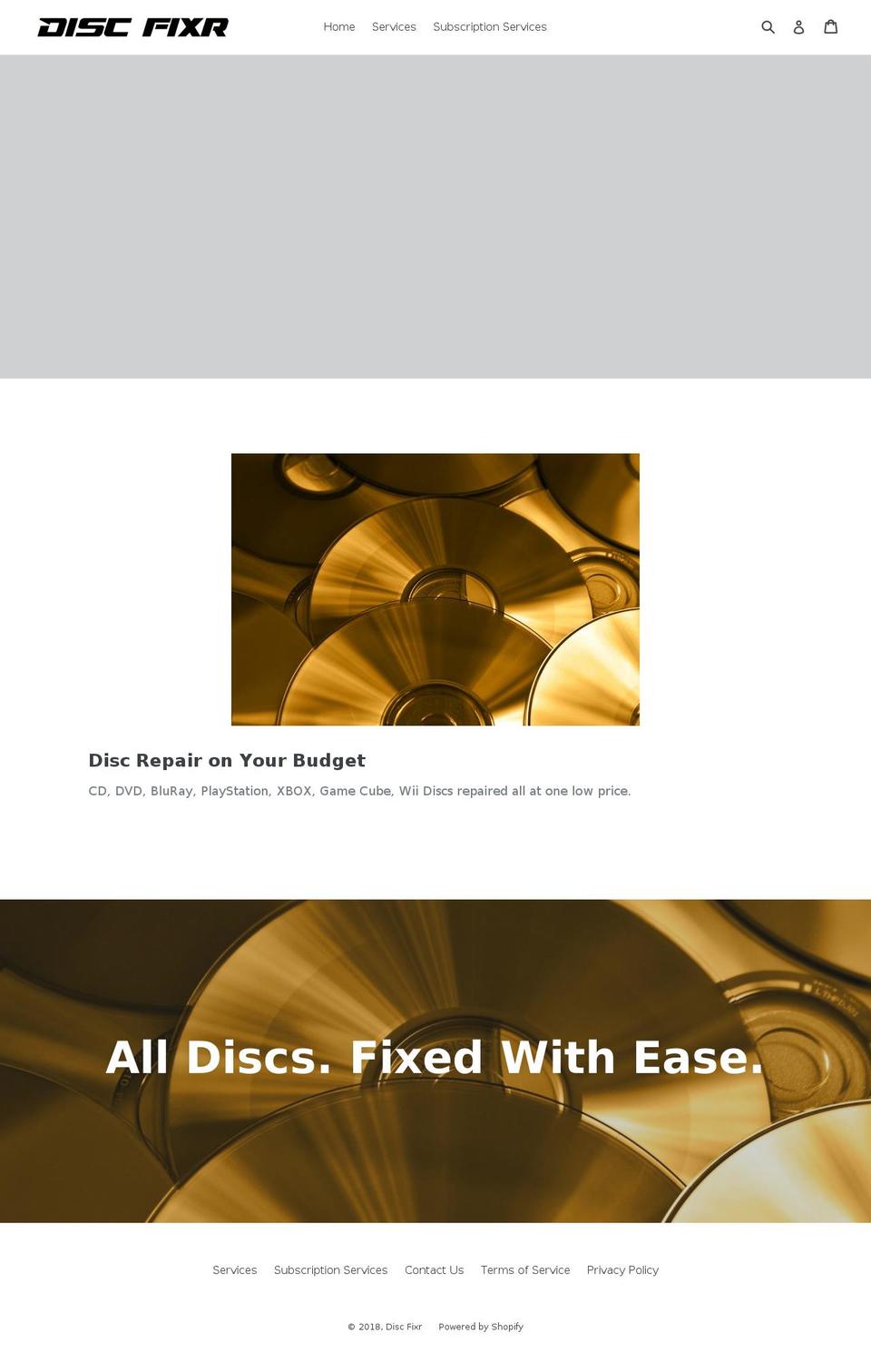 discfixr.com — Shopify storefront screenshot