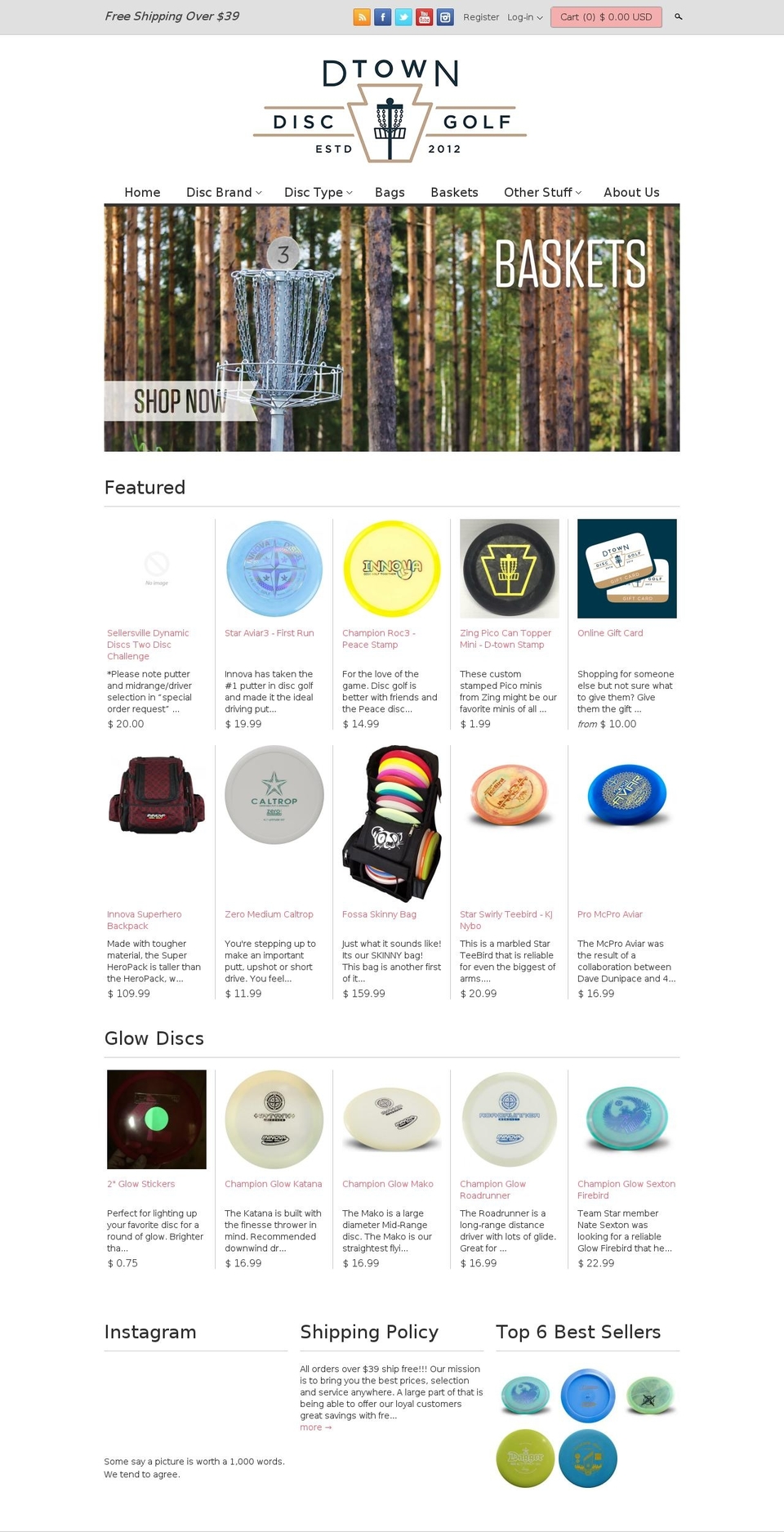Handy Shopify theme site example discgolfmarket.com