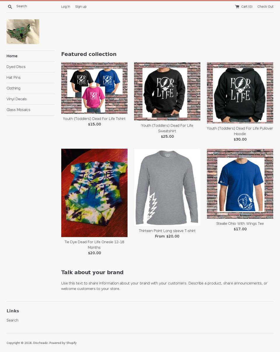 discheadz.com shopify website screenshot