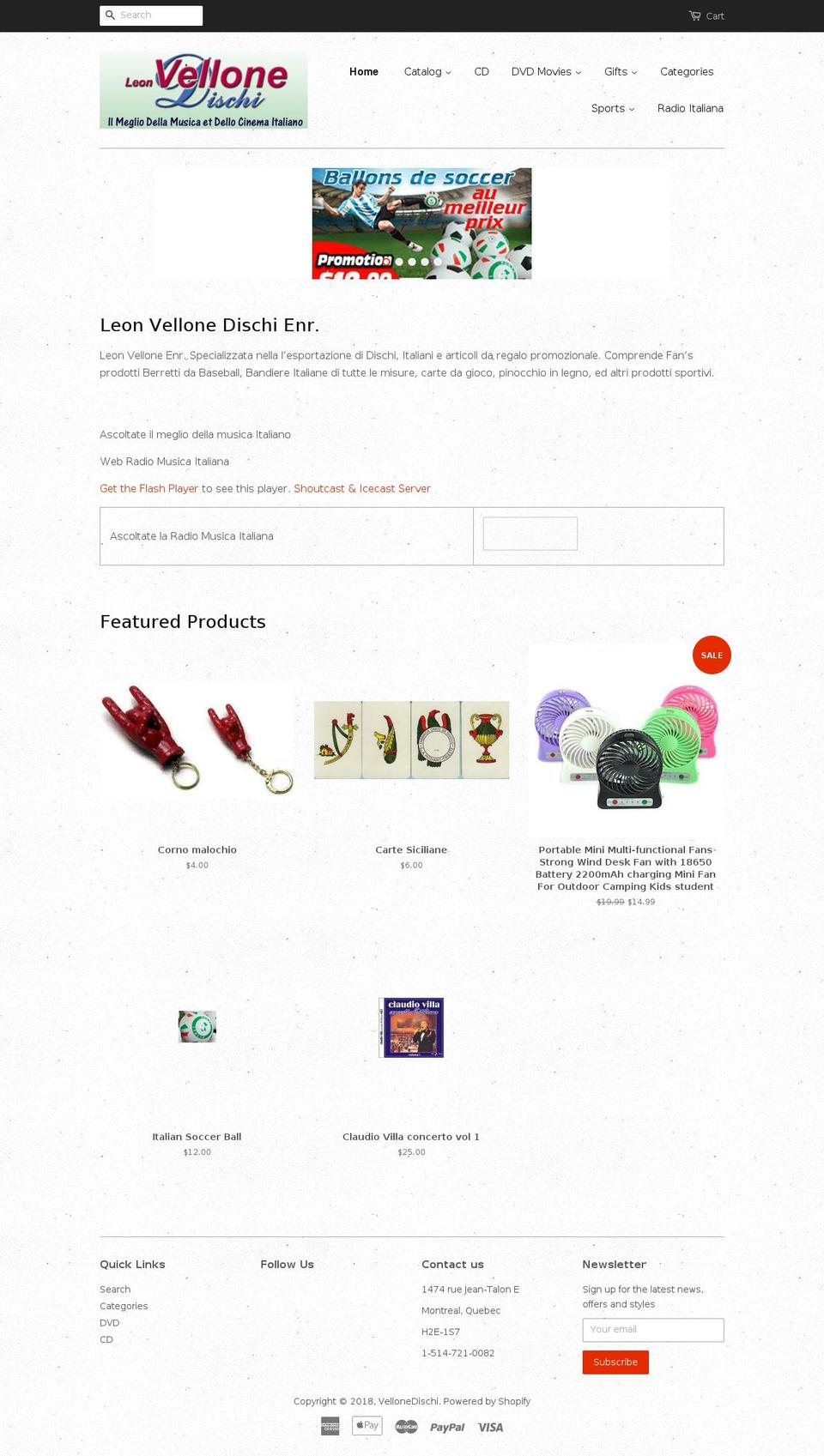 dischiitaliani.com — Shopify storefront screenshot