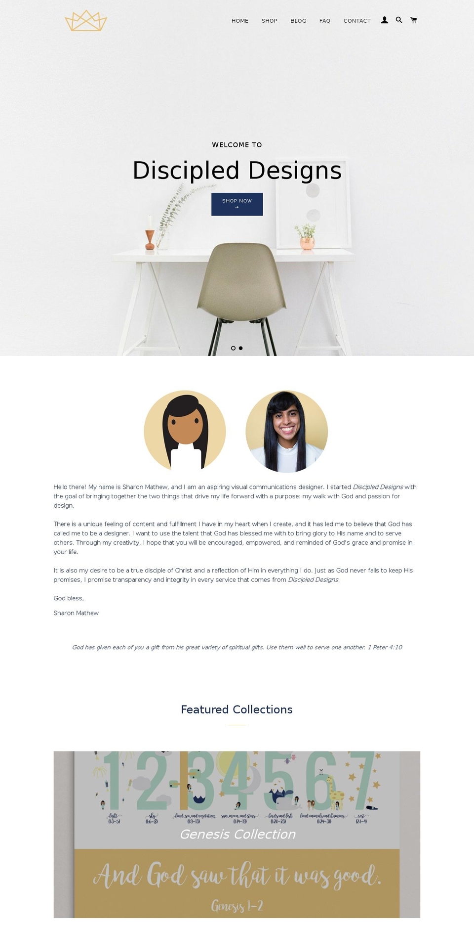 discipleddesigns.com — Shopify storefront screenshot