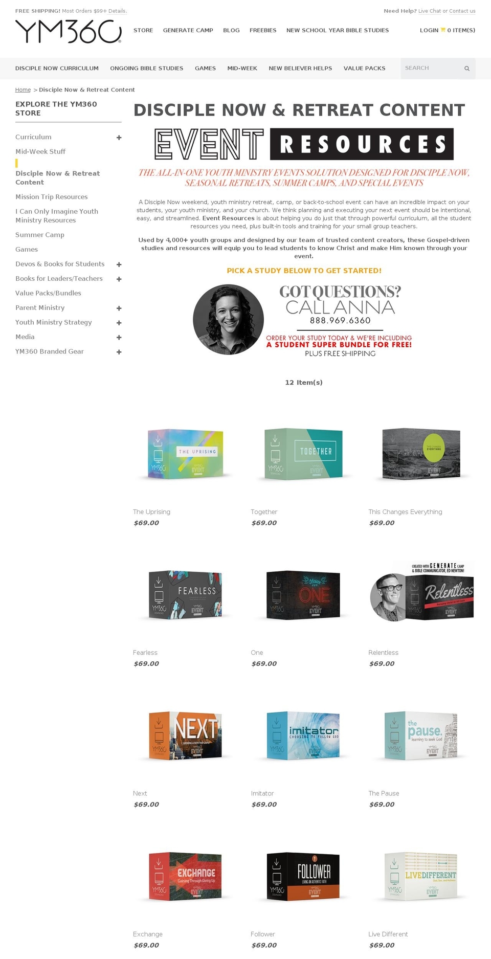 YM360 - Production V1 Shopify theme site example disciplenowevents.com