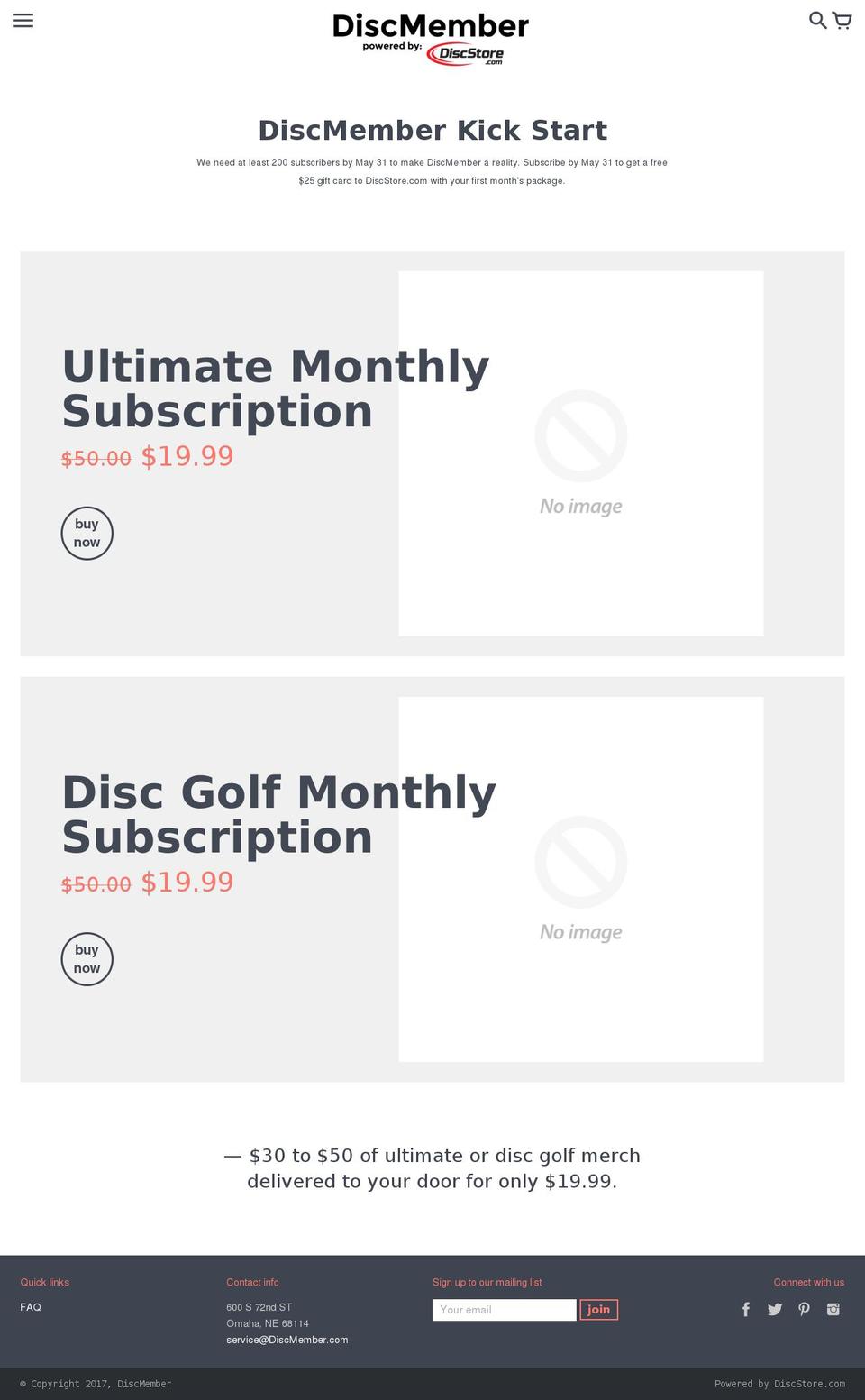 discmember.com shopify website screenshot