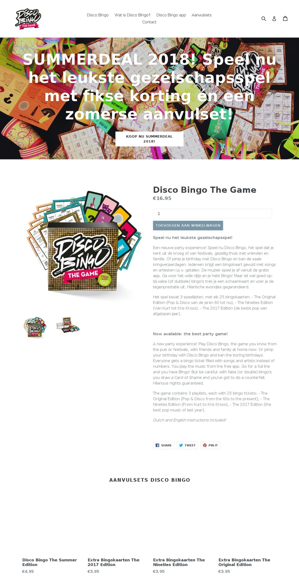 discobingo.com shopify website screenshot