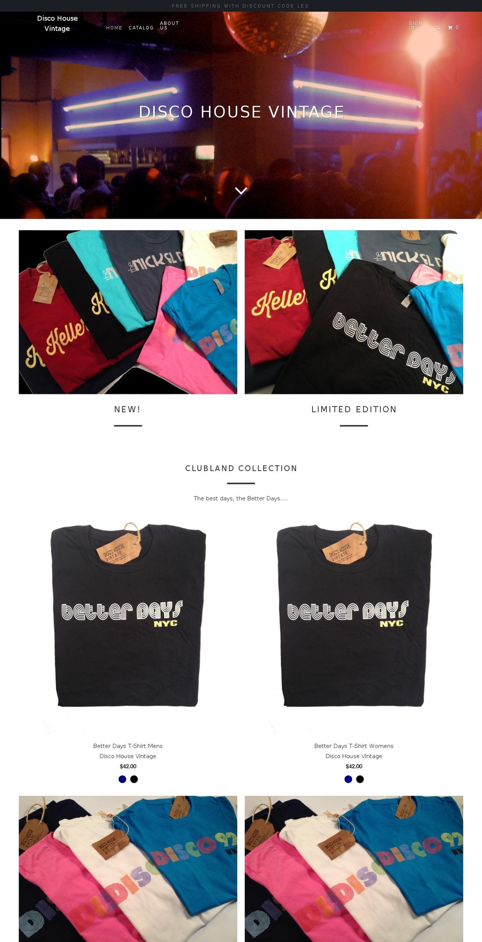 discohousevintage.com shopify website screenshot