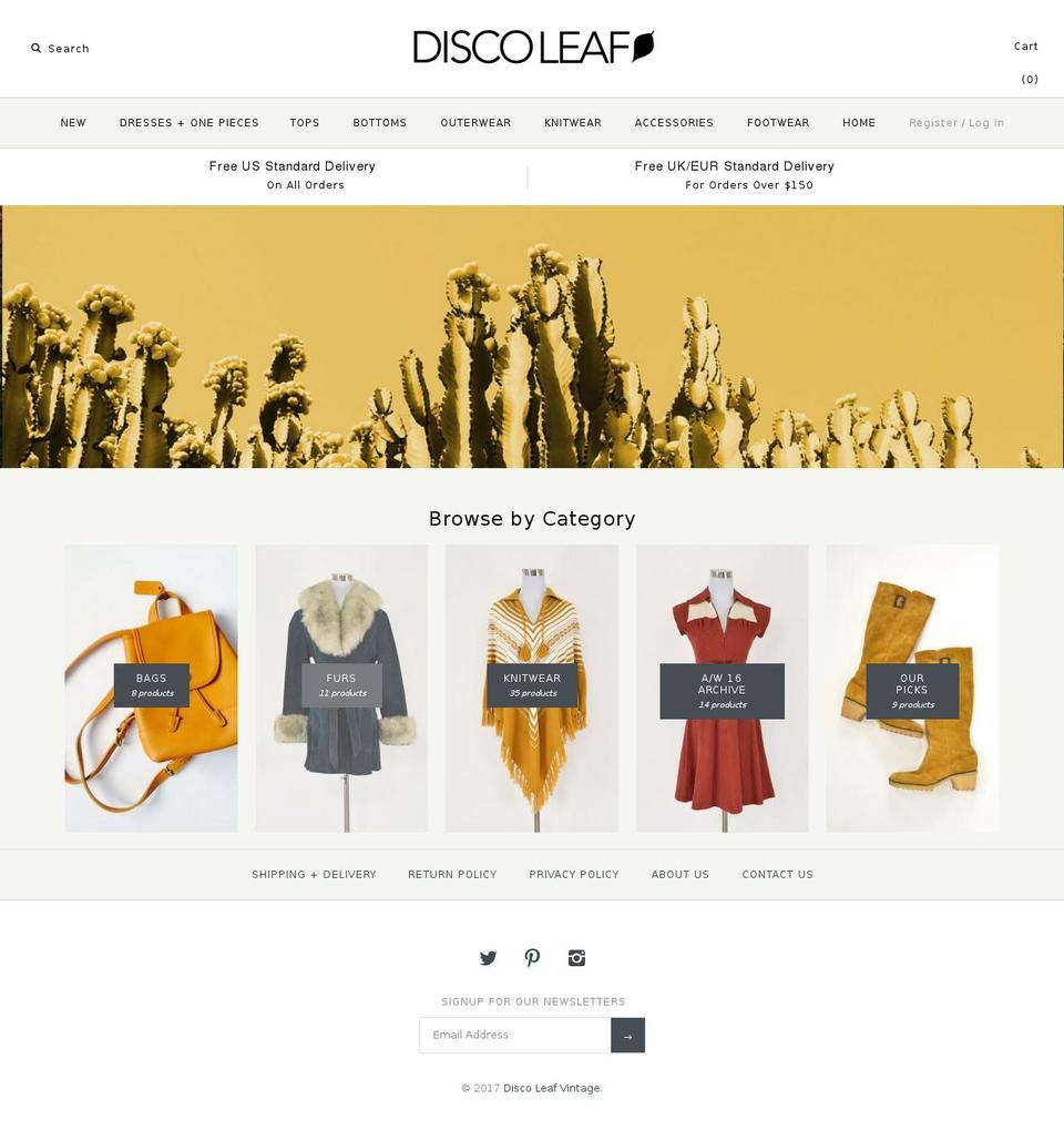 discoleaf.com shopify website screenshot