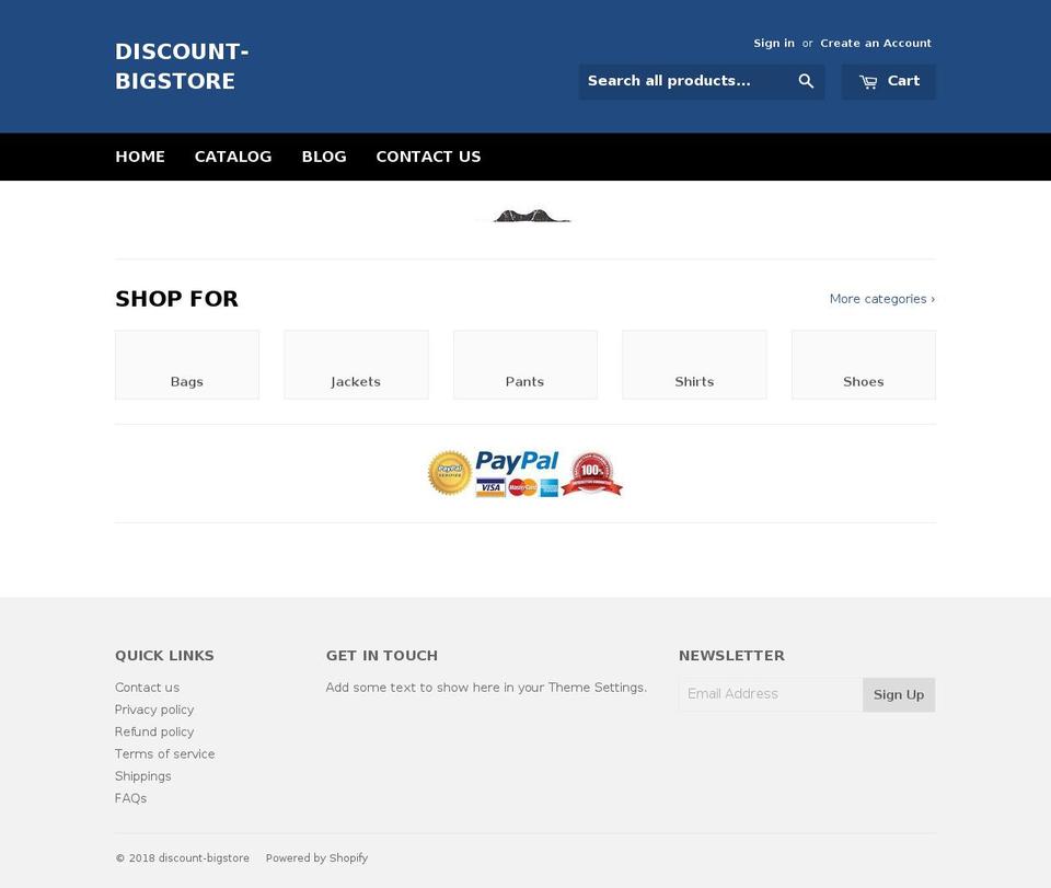 discount-bigstore.com — Shopify storefront screenshot