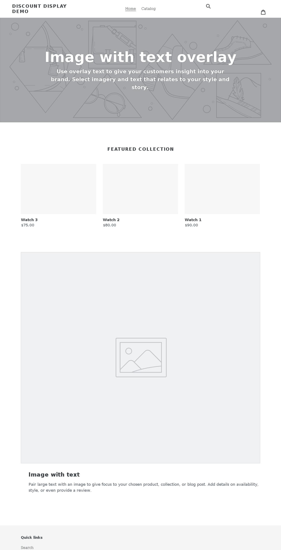 discount-dashboard-demo.myshopify.com shopify website screenshot