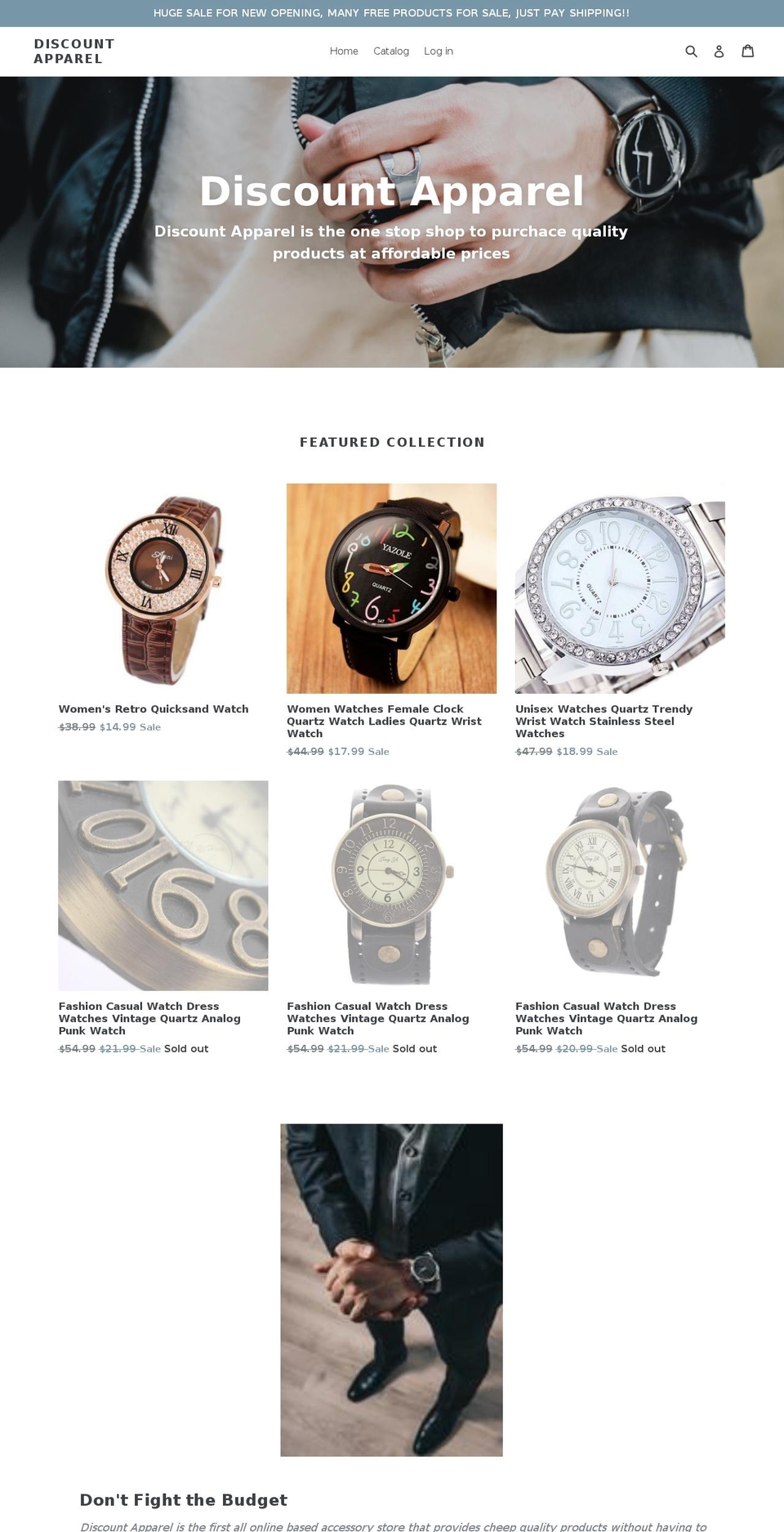 discountapparel.ca shopify website screenshot