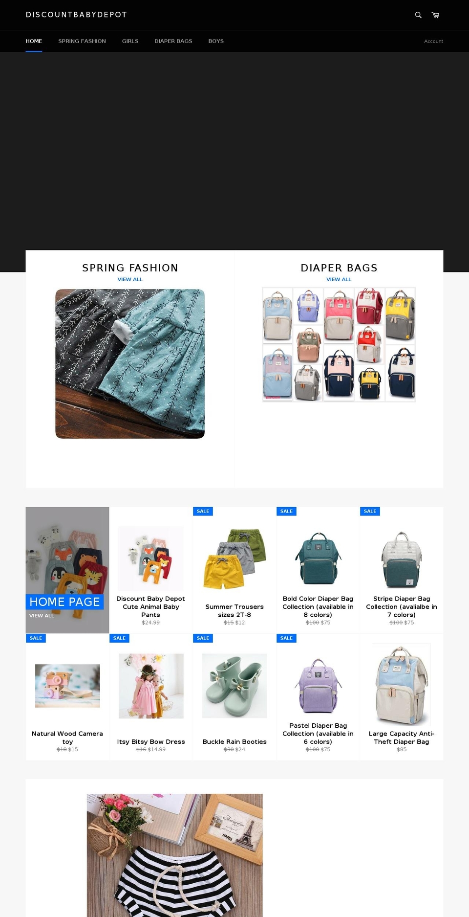 discountbabydepot.com — Shopify storefront screenshot