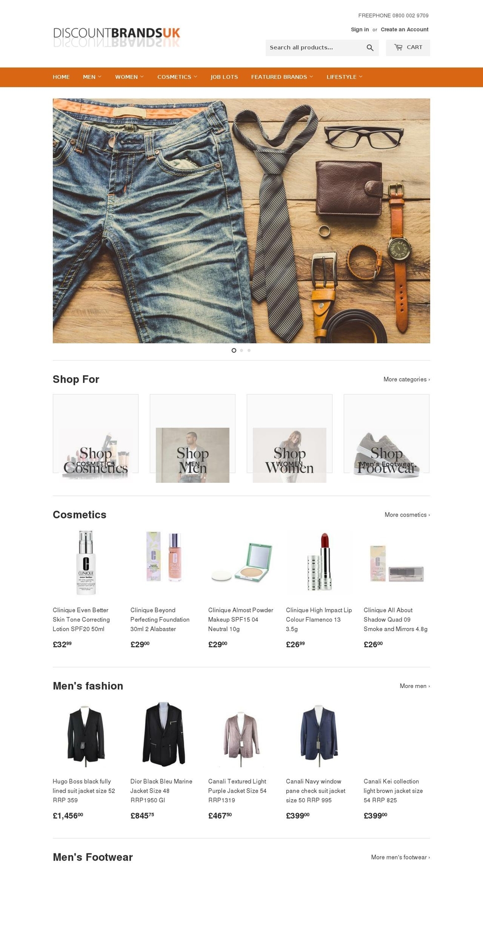 discountbrandsuk.com shopify website screenshot