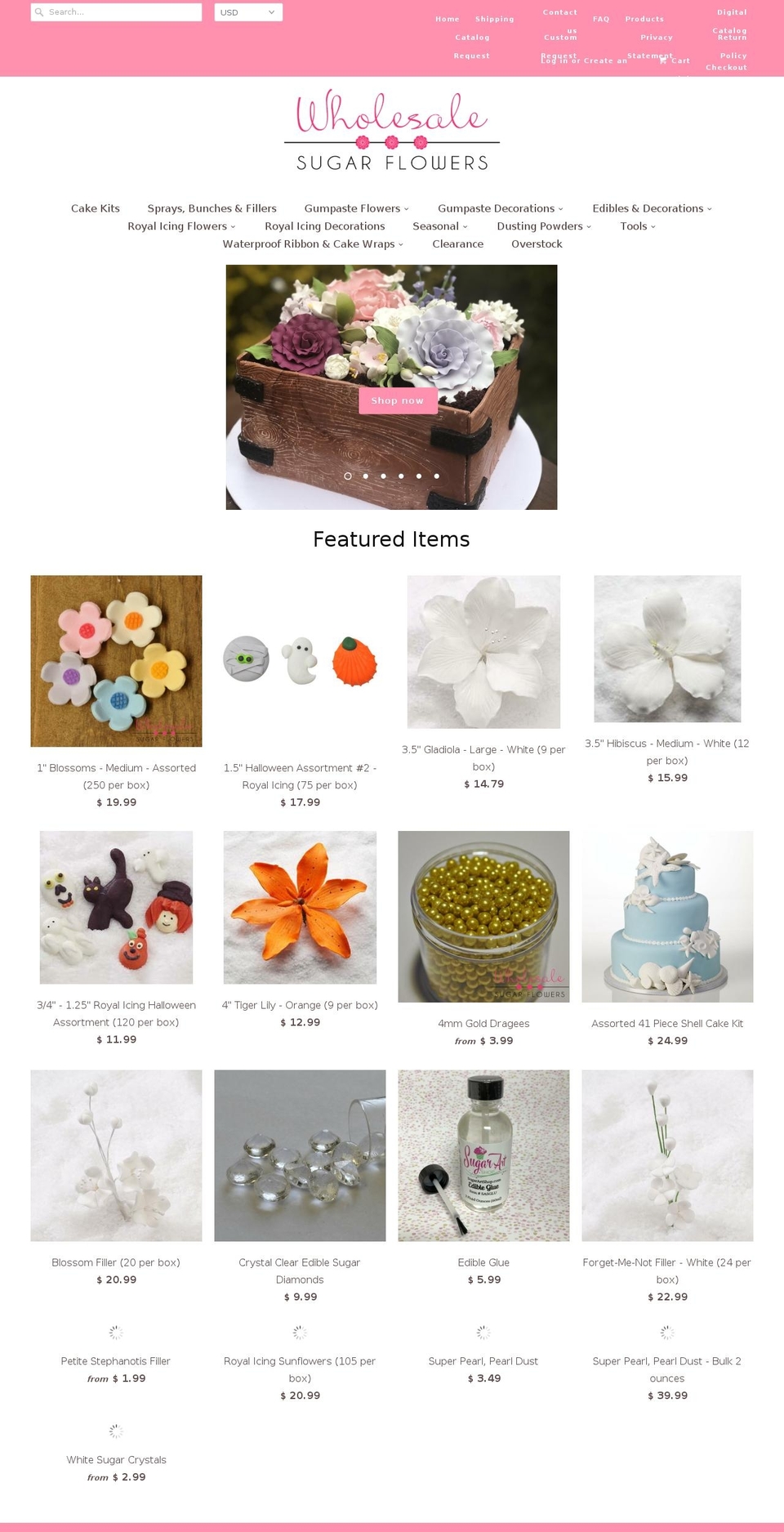 discountcakesupply.com — Shopify storefront screenshot