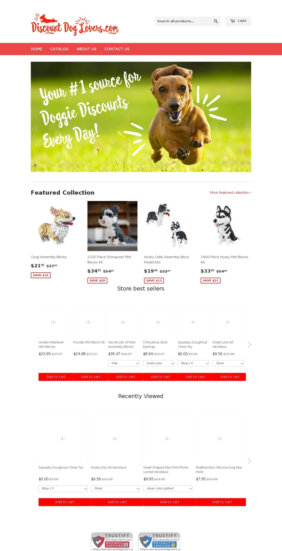 discountdoglovers.com — Shopify storefront screenshot