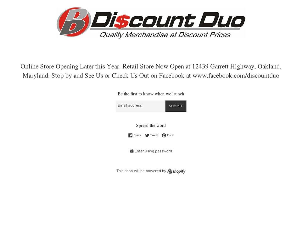 discountduo4u.com — Shopify storefront screenshot