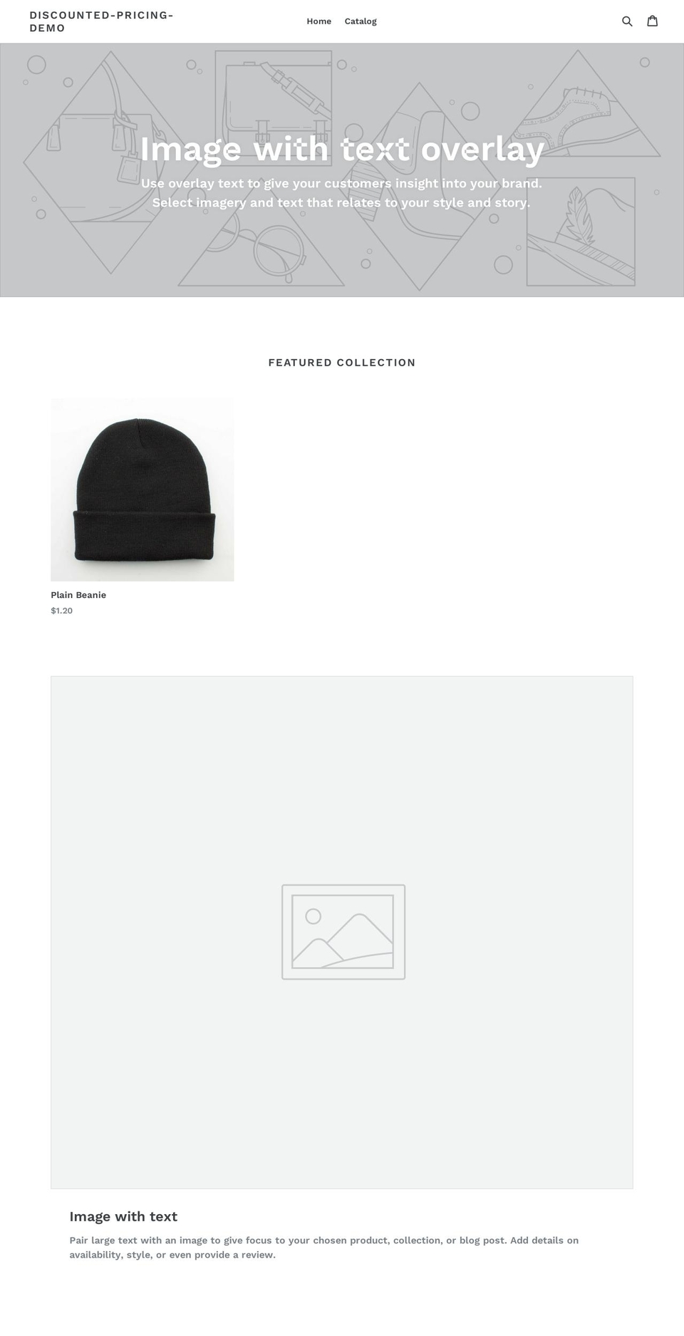 discounted-pricing-demo.myshopify.com shopify website screenshot